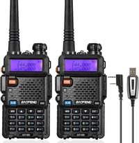 BAOFENG GT-5R Walkie Talkie 2db Duál Sávos Rádió UHF VHF 128 Csatorna 1800mAh 1