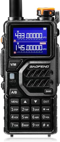 BAOFENG K5 Plus 10W kétsávos walkie-talkie légisávval, 2500 mAh, 999 csatorna, CHIRP - fekete 1