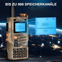 BAOFENG K63 6W amatőr kézirádió triszsávos UHF VHF 1.25 m, AM/FM vevő 2600 mAh, 999 csatorna, sivatagi terepszín 4