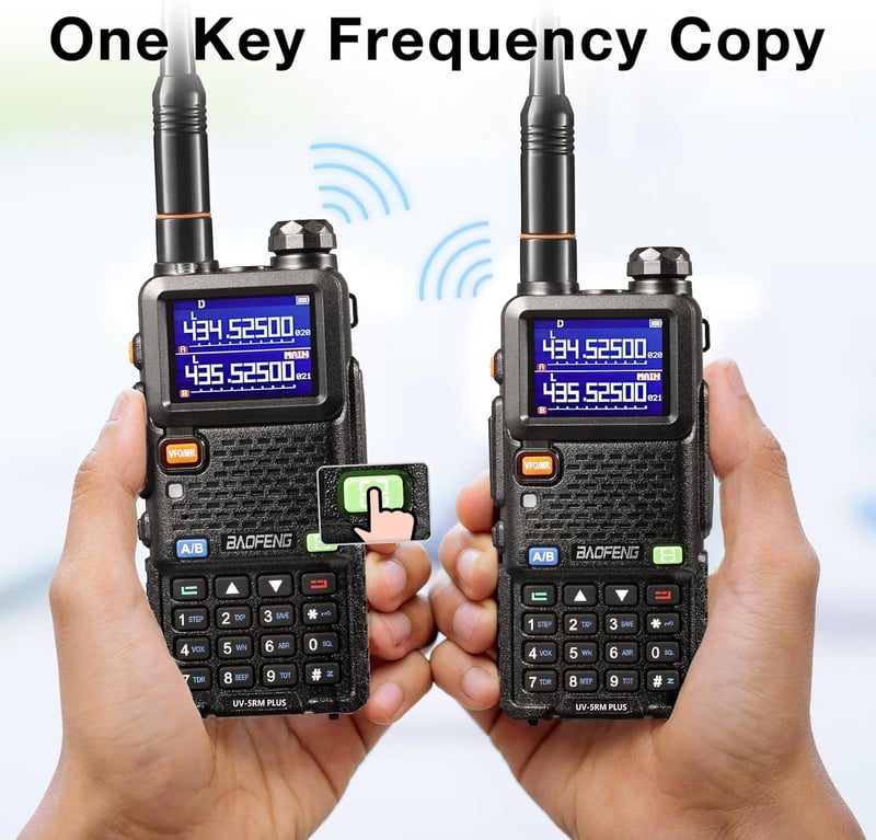 BaoFeng UV-5RM Plus 10W két sávos rádió, FM Air vevő, 2 db, 2500mAh, USB-C, CHIRP, programozókábel és puha tok