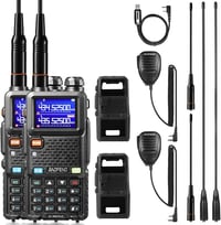 BaoFeng UV-5RM Plus 10W két sávos rádió, FM Air vevő, 2 db, 2500mAh, USB-C, CHIRP, programozókábel és puha tok 1