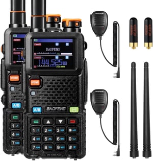 BaoFeng UV-5RM Plus GPS kézi adóvevő - 10W, kétsávos, 640 csatorna, 2500 mAh, USB-C - 2 db