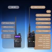 BaoFeng UV-5RM Plus GPS kézi adóvevő - 10W, kétsávos, 640 csatorna, 2500 mAh, USB-C - 2 db 2