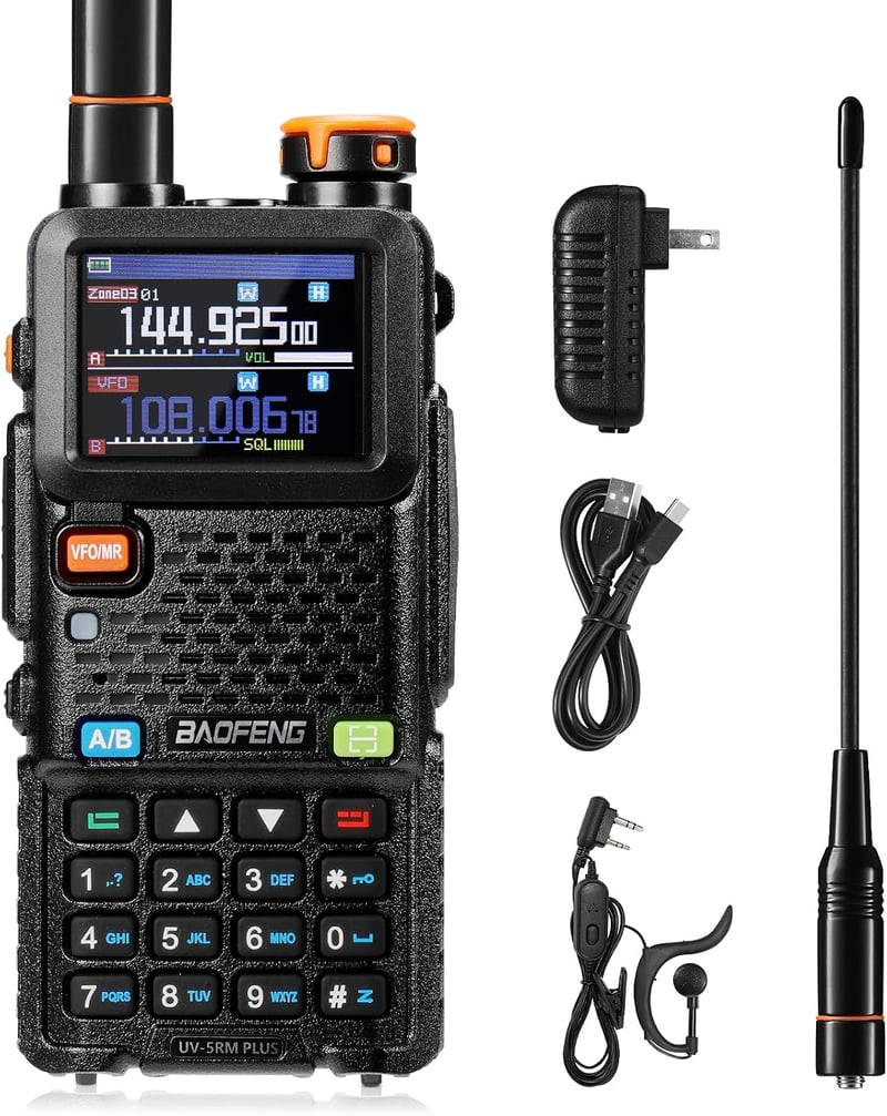 BaoFeng UV-5RM Plus GPS kézi adóvevő 10W, többsávos, 2500 mAh, 640 csatorna