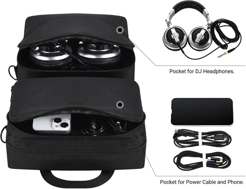 Baomaeyea hordtáska AlphaTheta DDJ-FLX2 utazó tok Pioneer DDJ-200 DDJ-WeGO4 Hercules Inpulse 200 MK2 vállpánttal BK