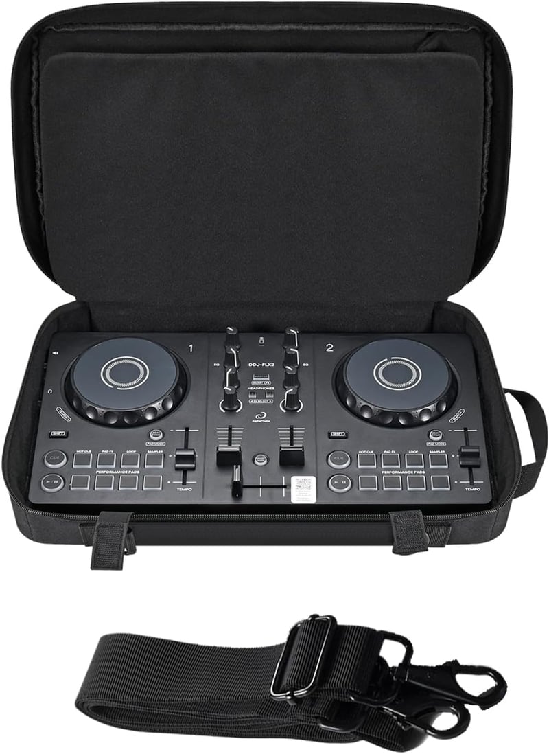 Baomaeyea hordtáska AlphaTheta DDJ-FLX2 utazó tok Pioneer DDJ-200 DDJ-WeGO4 Hercules Inpulse 200 MK2 vállpánttal BK
