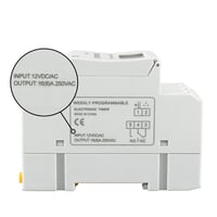 Digitálny LCD programovateľný časový spínač Baomain THC15A, 12V DC, 16A, montáž na DIN lištu 2