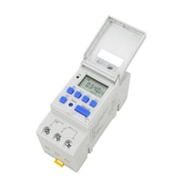 Digitálny LCD programovateľný časový spínač Baomain THC15A, 12V DC, 16A, montáž na DIN lištu 6