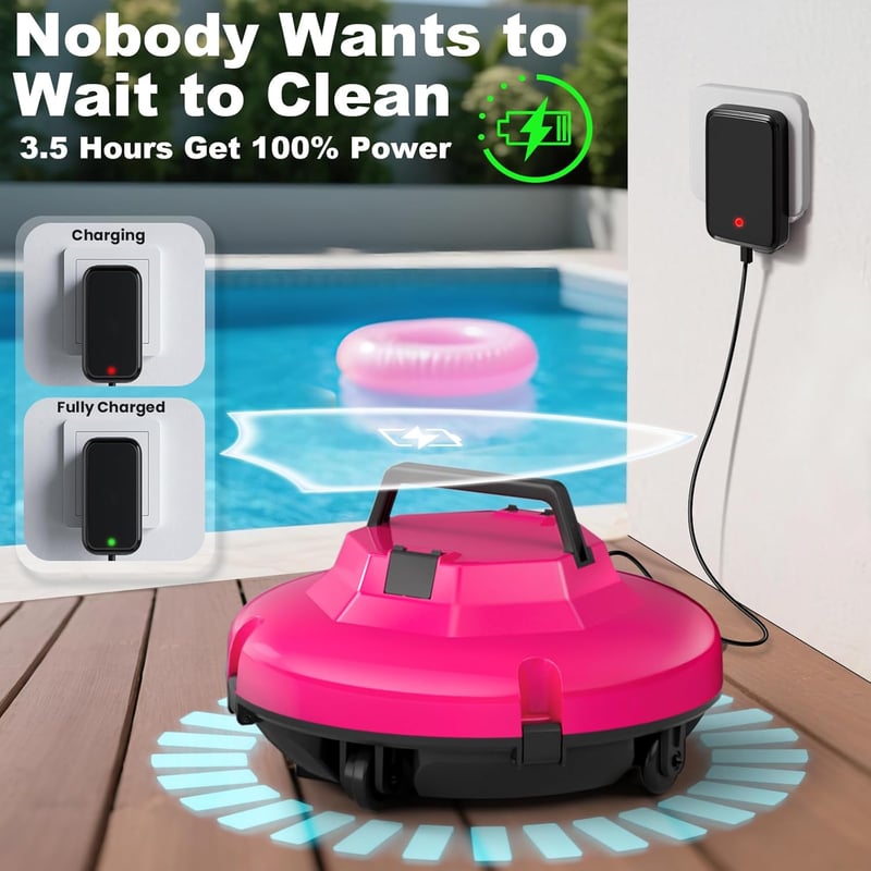 Baopilong Wireless Robot Medence Porszívó 120 Perc Futásidő 1000m²