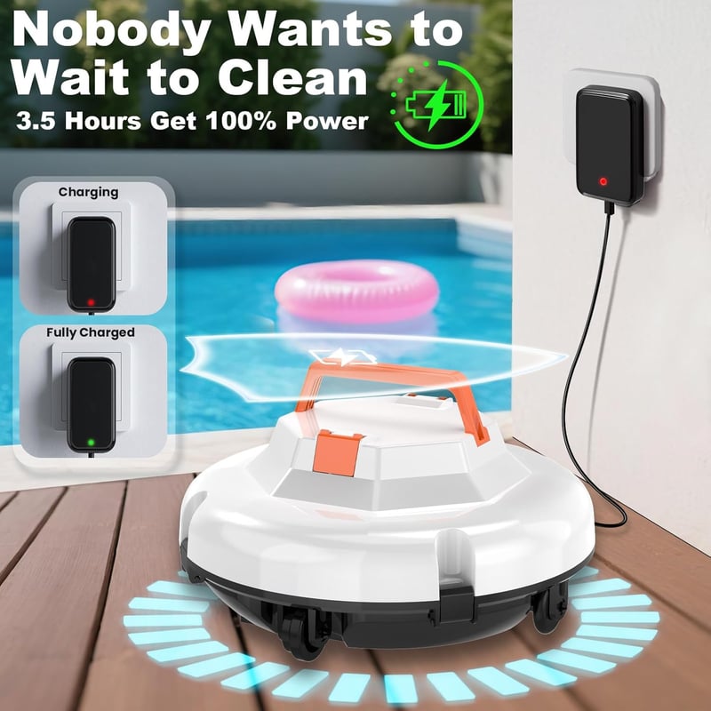 Baopilong Wireless Robot Medence Porszívó 120 Perc Futásidő 1000 m²