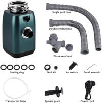 BAOSHISHAN 600W Konyhai Hulladékdaráló Gombkapcsolóval 3800 rpm Mosogatótálcához 6
