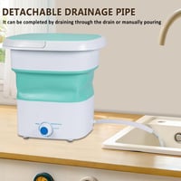 BAOSHISHAN Összecsukható Mini Mosógép 2kg Kapacitással - Hordozható Kék Felültöltős Centrifugával 11,5L - Utazáshoz, Kempingezéshez 6