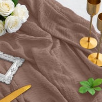 Baosind Boho stolni trkač tamnoružičasti, 280 x 80 cm, materijal od gaze, periv, rustikalna dekoracija za vjenčanja, darivanje djeteta (baby shower), djevojačke zabave 2