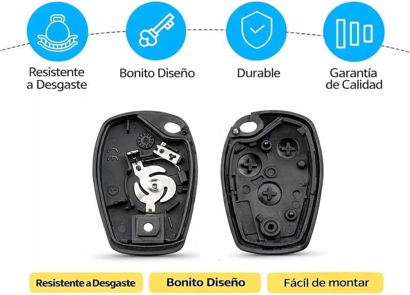 BARAC Renault Clio Twingo Megane kulcsház távirányító ház elem nélkül