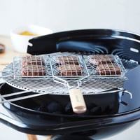 Barbecook Hamburgergrill 6 Burger Sütéséhez, Króm és Fa, 35x23 cm, Ezüst-Fahatású Kivitel 2