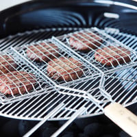 Barbecook Hamburgergrill 6 Burger Sütéséhez, Króm és Fa, 35x23 cm, Ezüst-Fahatású Kivitel 3