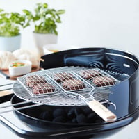 Barbecook Hamburgergrill 6 Burger Sütéséhez, Króm és Fa, 35x23 cm, Ezüst-Fahatású Kivitel 7
