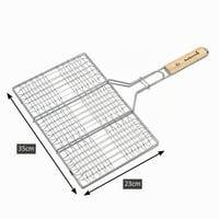 Barbecook Hamburgergrill 6 Burger Sütéséhez, Króm és Fa, 35x23 cm, Ezüst-Fahatású Kivitel 6