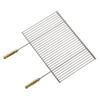 Barbecook profesionalna pravokutna rešetka za roštilj, kromirani čelik i drvo, dodatak za roštilj, 70x40 cm 1