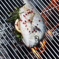 Barbecook profesionalna pravokutna rešetka za roštilj, kromirani čelik i drvo, dodatak za roštilj, 70x40 cm 3