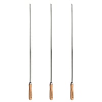 Barbecook Set višekratnih BBQ ražnjića - 3 XL ražnjića od nehrđajućeg čelika i drva, 65 cm 1