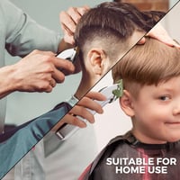 BarberBoss Professzionális Szakáll- és Hajvágó Férfiaknak, Precíziós Gombbal, 2 Sebességfokozattal, USB Töltéssel, Kerámia-Titánium Pengével 4