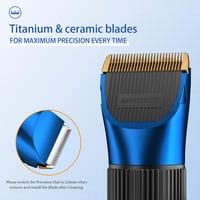 Mașină de tuns părul și barba fără fir BarberBoss QR-2082 cu lame ceramice auto-ascuțite, rezistentă la apă, cu afișaj LED, încărcare rapidă și 8 accesorii de pieptene 4