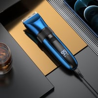 Mașină de tuns părul și barba fără fir BarberBoss QR-2082 cu lame ceramice auto-ascuțite, rezistentă la apă, cu afișaj LED, încărcare rapidă și 8 accesorii de pieptene 5