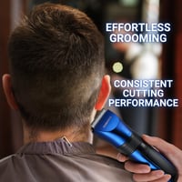 Mașină de tuns părul și barba fără fir BarberBoss QR-2082 cu lame ceramice auto-ascuțite, rezistentă la apă, cu afișaj LED, încărcare rapidă și 8 accesorii de pieptene 7
