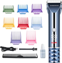 Barberboss QR-2091E 10-in-1 Multifunkciós Hajvágó és Szakállvágó, LED Kijelzővel, Titánium-Kerámia Pengékkel, 8 Tartozékkal és Kettős Sebess 1