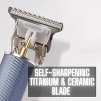 BARBERBOSS Vezeték Nélküli Hajvágó és Szakállvágó Készlet, Kerámia-Titánium T-Pengével, 8 Színes Fésűtartozékkal, USB Töltéssel 5