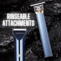 BARBERBOSS Vezeték Nélküli Hajvágó és Szakállvágó Készlet, Kerámia-Titánium T-Pengével, 8 Színes Fésűtartozékkal, USB Töltéssel 6
