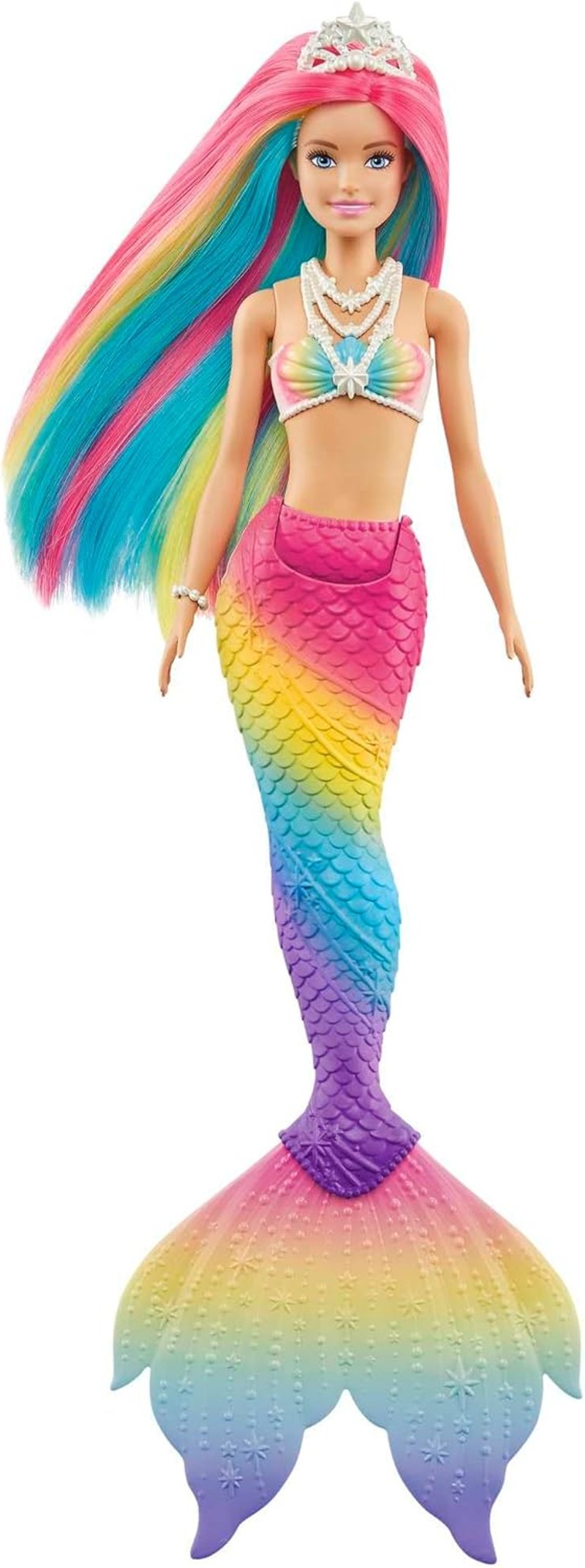 Barbie Dreamtopia Szivárvány Sellő Baba Színváltó Hajjal - Vízzel Aktiválható Játék 3-8 Éves Lányoknak, GTF89