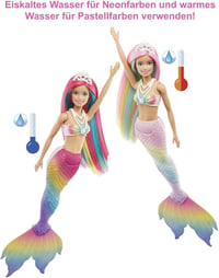 Barbie Dreamtopia Szivárvány Sellő Baba Színváltó Hajjal - Vízzel Aktiválható Játék 3-8 Éves Lányoknak, GTF89 3