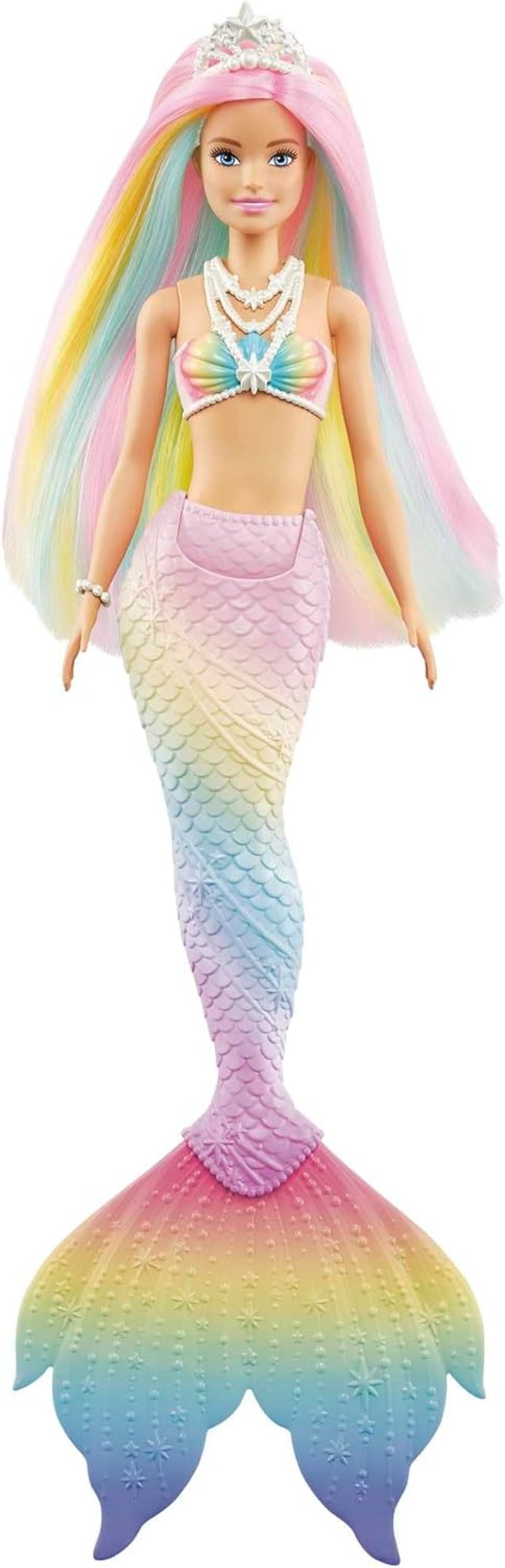 Barbie Dreamtopia Szivárvány Sellő Baba Színváltó Hajjal - Vízzel Aktiválható Játék 3-8 Éves Lányoknak, GTF89