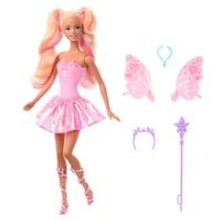 Bábika Barbie Fantasy víla s meniacimi sa krídlami a outfitom, čarovným prútikom a módnymi doplnkami, JCP76 5