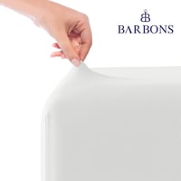 BARBONS Napínacia plachta 160x200 cm, 100% bavlnený džersej, certifikát Oeko-Tex, pre boxspring postele a vysoké matrace (do 27 cm), biela 2