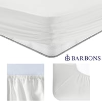 BARBONS Napínacia plachta 160x200 cm, 100% bavlnený džersej, certifikát Oeko-Tex, pre boxspring postele a vysoké matrace (do 27 cm), biela 4
