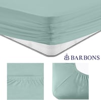 BARBONS Napínacia plachta 180x200 cm, 100% bavlnený džersej, certifikát Oeko-Tex, pre boxspring postele a vysoké matrace (do 27 cm), zelená 4