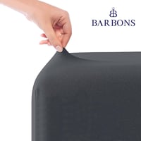BARBONS Gumis Lepedő 180x200 cm Sötétszürke 100% Pamut Oeko-Tex - Fitted Sheets 180 x 200 cm, Darkgray 2
