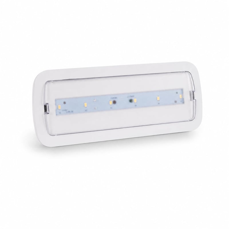 Iluminat de urgență LED Barcelona B1050, 3W, alb rece 6500K, 250 lumeni, test automat, montaj aparent sau încastrat, autonomie 3 ore