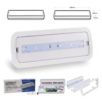 Iluminat de urgență LED Barcelona B1050, 3W, alb rece 6500K, 250 lumeni, test automat, montaj aparent sau încastrat, autonomie 3 ore 7