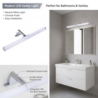 Barcelona LED kúpeľňové nástenné svietidlo tubulárne opálové 6W 540lm IP44 40 cm 6