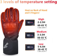 BARCHI HEAT Fűthető Kesztyű Férfiaknak és Nőknek, Elektromos Kerékpár Motoros Téli Kesztyű, M-es méret 5