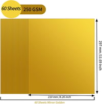 Bargain Hound Arany Papír Kézművességhez - A4 Méretű Metál Tükörfényű Aranypapír, 60 db, 250g/m², Kreatív Dekorációs Alapanyag 2