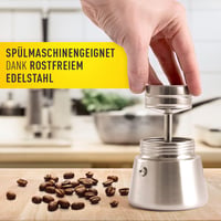 Barista Legends French Press Fekete Kávéfőző - Üveg és Rozsdamentes Acél, 600 ml, 3 Csészés, Kézi Kávéprés Aromadús Élményhez, Kempingezéshe 4