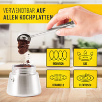 Barista Legends French Press Fekete Kávéfőző - Üveg és Rozsdamentes Acél, 600 ml, 3 Csészés, Kézi Kávéprés Aromadús Élményhez, Kempingezéshe 3