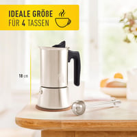 Barista Legends French Press Fekete Kávéfőző - Üveg és Rozsdamentes Acél, 600 ml, 3 Csészés, Kézi Kávéprés Aromadús Élményhez, Kempingezéshe 2