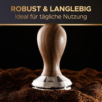 BaristaLegends 58,5 mm Espresso Tamper Rozsdamentes Acél Fa Nyéllel Profi Kávéhoz 5