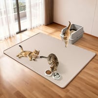 Bartuke XXL prostirka za mačji pijesak 127x89 cm, velika silikonska podloga za mačji toalet, kaki 4